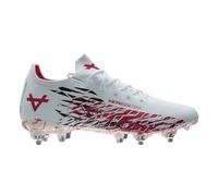 Oxen Metasock Adults Multi Ground Rugby Boots (White & Red, UK Footwear Size System, Adult, Men, Numeric, Medium, 11)