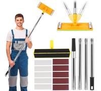 OXENKA 10PC Heavy Duty Swivel Pole Sander for Drywall, 360 Degree