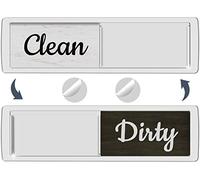 Oxepleus Dishwasher Magnet Clean Dirty Sign, Farmhouse Rustic Wood Design Black and White Non-Scratch/Easy to Read & Slide/Strong Magnetism Kitchen Storage and Decoration Accessories (A-Silver)