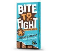 Oxfam Fair Trade Bite To Fight Milk Chocolate Caramel Sea Salt - 180g