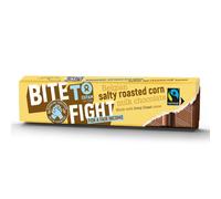 Oxfam Fair Trade Bite To Fight Milk Chocolate with Salty Roasted Corn - 45g