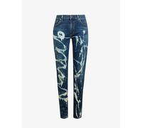 Oxfam Womens Blue Pre-loved Citizens of Humanity Bleach-effect Stretch-denim Jeans 28