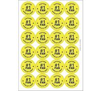 Oxford #1 Fan Circular Matt Paper Stickers A4 Sheet of 24 (Each Sticker is 45mm Diameter)
