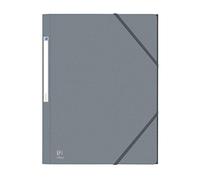 Oxford 10 Folders with 3 Flaps Eurofolio + A4 with Elastic Band Grey