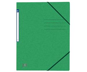 Oxford 10 x A4 Green Cardboard Corner Folders Without Flaps