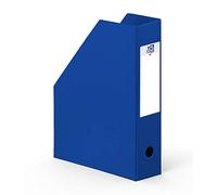 OXFORD 10 x A4 Magazine Holder 7cm Spine Width PVC Coated Blue