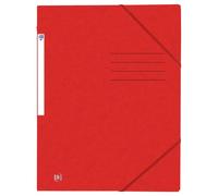 Oxford 10 x A4 Red Cardboard Corner Folders Without Flaps