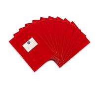 Oxford 10 x A5 Plastic Raffia Book Covers Red