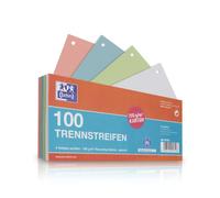Oxford 100 x 190gsm Cardboard Divider Strips - 4 Colours