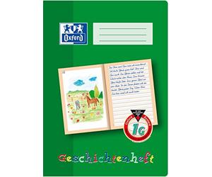 Oxford 100050091 Story Pad / A4 / Line Style 1G Class 1 Learning System / 16 Sheets / 90 g/m² Optic Paper/Pack of 10 / Green
