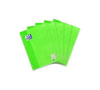Oxford 100050340 Worksheet Pad / A4 / Line Style 1 Class 1/50 Sheets / 90 g/m² Optic Paper/Pack of 5 / Light Green