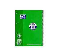 Oxford 100050405 Left-Handed College Notepad Line Style 38 - A4+, 80 Sheets, 90 g/m², 4 Holes