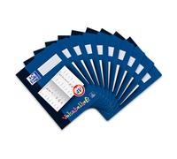 Oxford 100057955 Vocabulary Exercise Book for German Primary School Class 4 A4 16 Sheets 90 g/m² Optic Paper Header Pack of 10 Blue