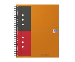 OXFORD 100102680 Notebook International A5 + lined 160 sheets sturdy cardboard cover orange Spiral Notebook Collegeblock - clever organization for managers and executives