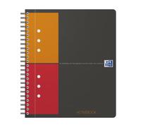 Oxford 100102880 Notepad Grey Orange Red A5+ Squared 80 Sheets