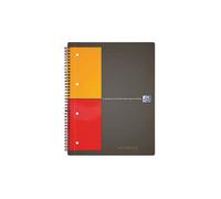 Oxford 100104329 Notepad A4+ Squared 80 sheets Grey Orange Red
