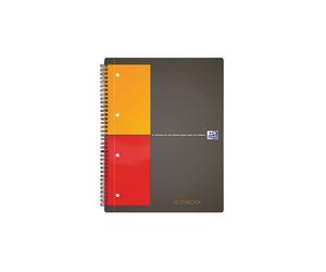 Oxford 100104329 Notepad A4+ Squared 80 sheets Grey Orange Red