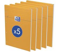 Oxford 100106292 Everyday Notepad A4 / Blank / 80 Sheets / 80 g/m² / Pack of 5 / Orange
