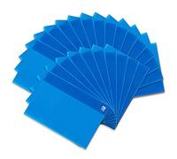Oxford 100420072 Protective Notebook Cover for DIN A4 Flexible and Can be Wiped Clean Pack of 25 Colourless Transparent Exercise Book Protector, for DIN A4 blue-transparent
