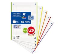 Oxford 120 Sheets A4 Vivid Coloured Ruled Writing Paper Refill