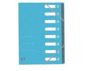 Oxford 15 x A4 8 Pocket Cardboard File Folder - Light Blue