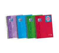 Oxford 181405 Spiral Pad, Extra Cover, Optik Paper Microperdin A4 120 H, 50% Free Sheets, 5 mm Squares with 3 Dividers