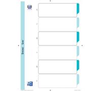 OXFORD 20 Packs of Neutral Dividers A4XL 6 Positions Card Thickness 170 g White