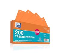 Oxford 200 x Orange Punched Card Dividers 190gsm