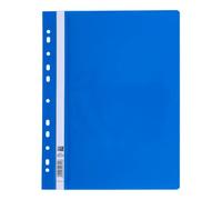 Oxford 25 x A4 Blue Plastic 11 Hole Punched File Folder