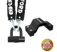 OXFORD 3.0M SOLD SECURE HD MOTORBIKE MOTORCYCLE CHAIN LOCK & BEAST GROUND ANCHOR