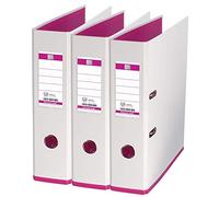 Oxford 3 x A4 MyColour 8cm Wide Two Tone White and Pink Folders