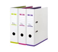 Oxford 3 x A4 MyColour 8cm Wide Two Tone White Assorted Folders