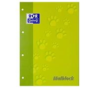 Oxford 400073853 School Colouring Book Pack of 5 Light Green 90 g/m² A4 100 Sheets Ruled Blank Perforated Pad School Notepad Drawing pad
