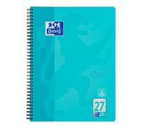 Oxford 400086492 Touch College Notepad A4 80 Sheets Lined with Double Margin Aqua Writing Pad Letter Pad School Notepad