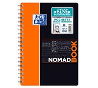 Oxford 400100861 Nomadbook Spiral Notebook Student 17.5 x 25 cm Integrated Folder 160 Pages Small Squares 5 x 5 cm Polypropylene Random Colours