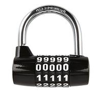 Oxford Products LK102 5-Digit Combination Padlock, Black, One Size