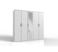 Oxford 5 Door 3 Drawer White Wardrobe