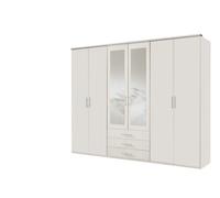Oxford 6 Door 3 Drawer White Wardrobe