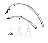 Oxford 700c Hybrid Bicycle 56mm Mudguard Set Silver