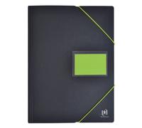 OXFORD A4 120 Views 60 Pockets Cover Polypro Two Tone Black Green Student Folder