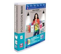 Oxford A4 4 D-Ring Binder, 25mm capacity, 40mm spine, Presentation Folder with Customisable Cover, Portrait, Clear (Single)