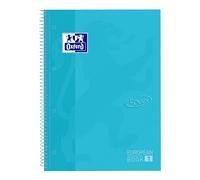 Oxford A4 European Book 1, lined, 160 pages with coloured margins, touch hard cover, with whiteboard, pastel blue