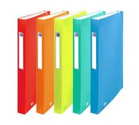 Oxford A4 Expanding File Folder 8 Pockets Plastic 5 Colors Pack of 10