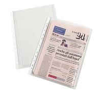 Oxford A4 Expanding Punched Pockets, Glass Clear, 180 Micron, Pack of 10