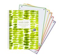 Oxford, A4+ Notebook, 5 x 5 Grid, Extra Cover, 120 Sheets, 5 Colours of Box, 4 Drills, Japanese Pretty Notebook, Wabi-Sabi Design