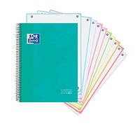 Oxford, A4 Notebook 5 x 5 Hardback 10 Ink Ribbons 150 Sheets Micro Perforated Ice Mint