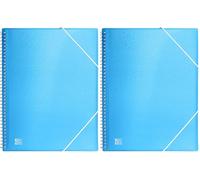 Oxford, A4 Plastic Case Binder, 30 Transparent Covers, Blue (Pack of 2)