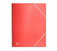 Oxford, A4 Plastic Case Binder, 30 Transparent Covers, Red
