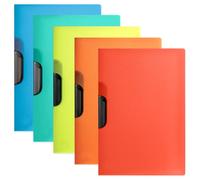 Oxford A4 Plastic Clip Folder 5 Colours Pack of 5