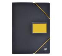 OXFORD A4 Students Document Folder with 120 Pages / 60 Pockets Polypropylene Cover Two-Tone Black/Yellow